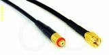 Coaxial Cable, 10-32 (Microdot compatible) female to SSMA, RG174, 1 foot, 50 ohm