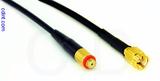 Coaxial Cable, 10-32 (Microdot compatible) female to SSMA, RG174 flexible (TPR jacket), 1 foot, 50 ohm