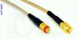 Coaxial Cable, 10-32 (Microdot compatible) female to SSMA, RG316, 1 foot, 50 ohm