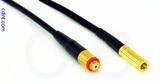 Coaxial Cable, 10-32 (Microdot compatible) female to SSMB, RG174, 1 foot, 50 ohm