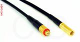 Coaxial Cable, 10-32 (Microdot compatible) female to SSMB, RG174 flexible (TPR jacket), 1 foot, 50 ohm