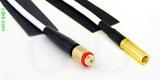 Coaxial Cable, 10-32 (Microdot compatible) female to SSMB, RG188, 1 foot, 50 ohm