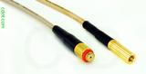 Coaxial Cable, 10-32 (Microdot compatible) female to SSMB, RG316, 1 foot, 50 ohm