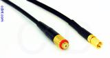 Coaxial Cable, 10-32 (Microdot compatible) female to SSMC, RG174, 1 foot, 50 ohm