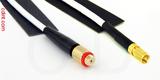 Coaxial Cable, 10-32 (Microdot compatible) female to SSMC, RG188, 1 foot, 50 ohm