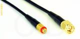 Coaxial Cable, 10-32 (Microdot compatible) female to SMA, RG174 flexible (TPR jacket), 1 foot, 50 ohm