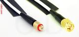 Coaxial Cable, 10-32 (Microdot compatible) female to SMA, RG188, 1 foot, 50 ohm