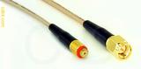 Coaxial Cable, 10-32 (Microdot compatible) female to SMA, RG316, 1 foot, 50 ohm