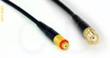 Coaxial Cable, 10-32 (Microdot compatible) female to SMA female, RG174, 1 foot, 50 ohm