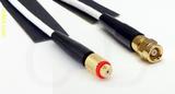 Coaxial Cable, 10-32 (Microdot compatible) female to SMC (Subvis), RG188, 1 foot, 50 ohm