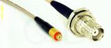 Coaxial Cable, 10-32 (Microdot compatible) female to TNC bulkhead mount female, RG316 double shielded, 1 foot, 50 ohm
