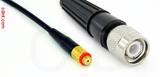 Coaxial Cable, 10-32 (Microdot compatible) female to TNC, RG174 flexible (TPR jacket), 10 foot, 50 ohm