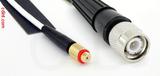 Coaxial Cable, 10-32 (Microdot compatible) female to TNC, RG188, 1 foot, 50 ohm