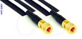 Coaxial Cable, 10-32 hex (Microdot compatible) to 10-32 hex (Microdot compatible), RG188, 1 foot, 50 ohm