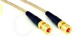 Coaxial Cable, 10-32 hex (Microdot compatible) to 10-32 hex (Microdot compatible), RG316, 1 foot, 50 ohm