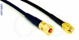 Coaxial Cable, 10-32 hex (Microdot compatible) to SSMA, RG174, 1 foot, 50 ohm