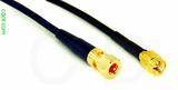 Coaxial Cable, 10-32 hex (Microdot compatible) to SSMA, RG174 flexible (TPR jacket), 1 foot, 50 ohm