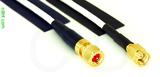 Coaxial Cable, 10-32 hex (Microdot compatible) to SSMA, RG188, 1 foot, 50 ohm