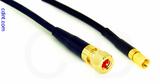 Coaxial Cable, 10-32 hex (Microdot compatible) to SSMC, RG174 flexible (TPR jacket), 1 foot, 50 ohm