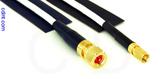 Coaxial Cable, 10-32 hex (Microdot compatible) to SSMC, RG188, 1 foot, 50 ohm