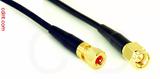 Coaxial Cable, 10-32 hex (Microdot compatible) to SMA, RG174 flexible (TPR jacket), 1 foot, 50 ohm