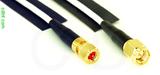 Coaxial Cable, 10-32 hex (Microdot compatible) to SMA, RG188, 1 foot, 50 ohm