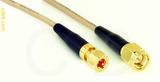 Coaxial Cable, 10-32 hex (Microdot compatible) to SMA, RG316, 1 foot, 50 ohm