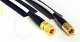 Coaxial Cable, 10-32 hex (Microdot compatible) to SMB plug (female contact), RG188, 1 foot, 50 ohm