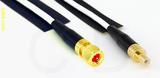 Coaxial Cable, 10-32 hex (Microdot compatible) to SMB jack (male contact), RG188, 1 foot, 50 ohm