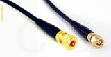 Coaxial Cable, 10-32 hex (Microdot compatible) to SMC (Subvis), RG174, 1 foot, 50 ohm