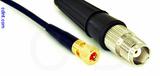 Coaxial Cable, 10-32 hex (Microdot compatible) to TNC female, RG174, 1 foot, 50 ohm