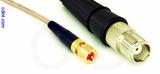 Coaxial Cable, 10-32 hex (Microdot compatible) to TNC female, RG316, 1 foot, 50 ohm