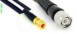 Coaxial Cable, 10-32 hex (Microdot compatible) to TNC, RG188, 1 foot, 50 ohm