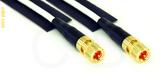 Coaxial Cable, 10-32 (Microdot compatible) to 10-32 (Microdot compatible), RG188, 1 foot, 50 ohm