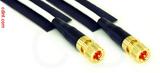 Coaxial Cable, 10-32 (Microdot compatible) to 10-32 (Microdot compatible), RG188 low noise, 1 foot, 50 ohm