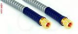 Coaxial Cable, 10-32 (Microdot compatible) to 10-32 (Microdot compatible), RG316 armored, 1 foot, 50 ohm