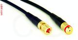 Coaxial Cable, 10-32 (Microdot compatible) to 1/4-32 (S-93 compatible) female, RG174, 1 foot, 50 ohm