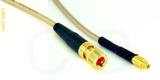 Coaxial Cable, 10-32 (Microdot compatible) to MMCX plug (male contact), RG316, 1 foot, 50 ohm