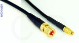 Coaxial Cable, 10-32 (Microdot compatible) to MMCX jack (female contact), RG174, 1 foot, 50 ohm