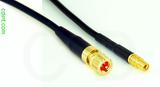 Coaxial Cable, 10-32 (Microdot compatible) to MMCX jack (female contact), RG174 flexible (TPR jacket), 10 foot, 50 ohm