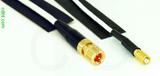 Coaxial Cable, 10-32 (Microdot compatible) to 5-44 (mini-Microdot compatible), RG196 low noise, 1 foot, 50 ohm