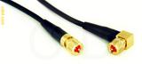 Coaxial Cable, 10-32 (Microdot compatible) to 10-32 (Microdot compatible) 90 degree (right angle), RG174, 1 foot, 50 ohm