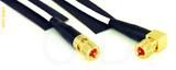 Coaxial Cable, 10-32 (Microdot compatible) to 10-32 (Microdot compatible) 90 degree (right angle), RG188, 1 foot, 50 ohm