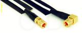 Coaxial Cable, 10-32 (Microdot compatible) to 10-32 (Microdot compatible) 90 degree (right angle), RG196 low noise, 2 foot, 50 ohm