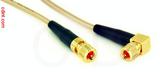 Coaxial Cable, 10-32 (Microdot compatible) to 10-32 (Microdot compatible) 90 degree (right angle), RG316, 16 foot, 50 ohm