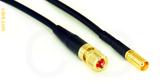 Coaxial Cable, 10-32 (Microdot compatible) to MCX jack (female contact), RG174 low noise, 2 foot, 50 ohm