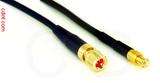 Coaxial Cable, 10-32 (Microdot compatible) to MCX plug (male contact), RG174 flexible (TPR jacket), 10 foot, 50 ohm