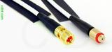 Coaxial Cable, 10-32 (Microdot compatible) to 10-32 (Microdot compatible) female, RG188, 1 foot, 50 ohm