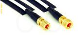 Coaxial Cable, 10-32 (Microdot compatible) to 10-32 hex (Microdot compatible), RG188, 1 foot, 50 ohm