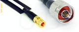 Coaxial Cable, 10-32 (Microdot compatible) to N, RG188 low noise, 1 foot, 50 ohm